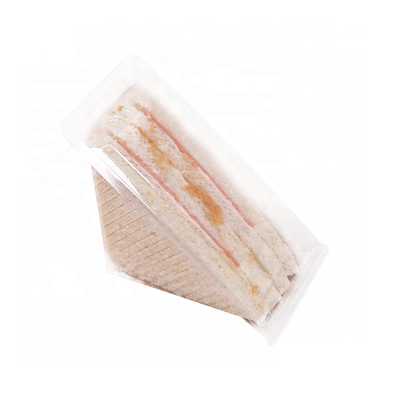 클리어 트라이앵글 박스 포장 도매 플라스틱 음식 맞춤형 라벨 일회용 아름다운 샌드위치 및 케이크 고객 \\\\ \'의 로고 애완 동물, PLA